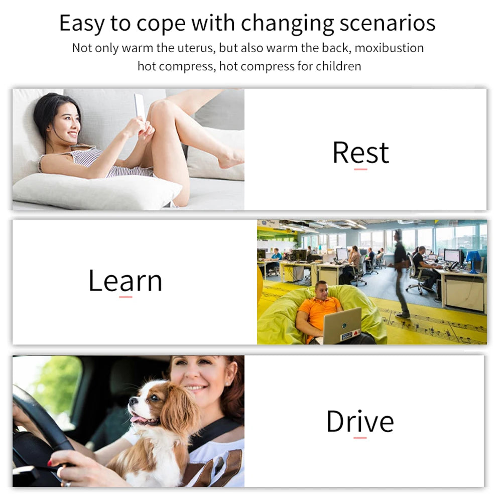 Menstrual Heating Pad Smart Warm Palace Belt for Relieving Waist Pain During Menstruation Heating Abdominal Waist Massage Tools