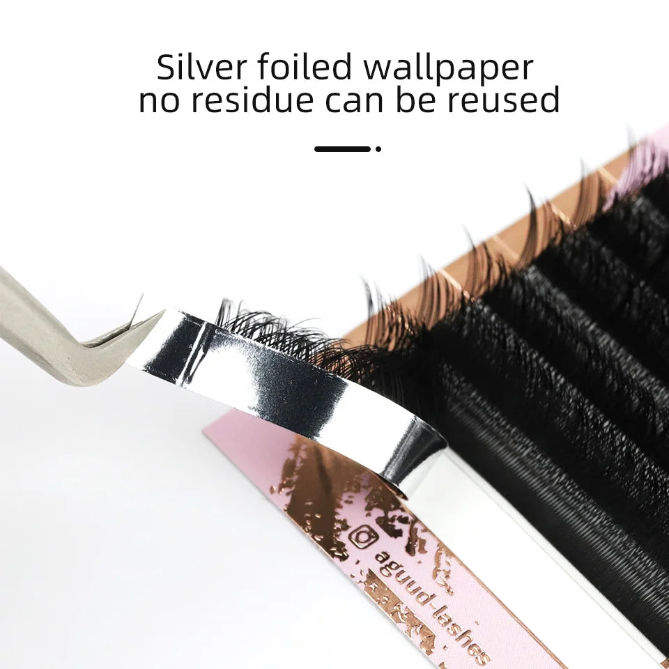AGUUD Automatic Flowering 2D 3D 4D 5D W Shape Premade Fans Eyelash Extensions Natural Soft Individual Lashes Makeup Cilia