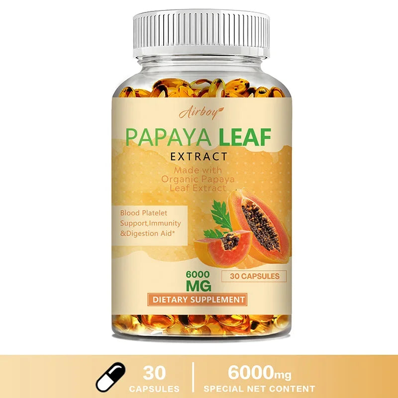 Papaya Leaf Extract - Supports Platelets, Bone Marrow and Spleen, Improves Immunity and Improves Digestion