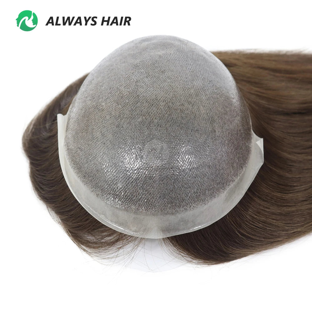 TP22- 18" Thin Skin Toupee For Women 7x9" Polyskin Brazilian Hair Human Hair Toppers