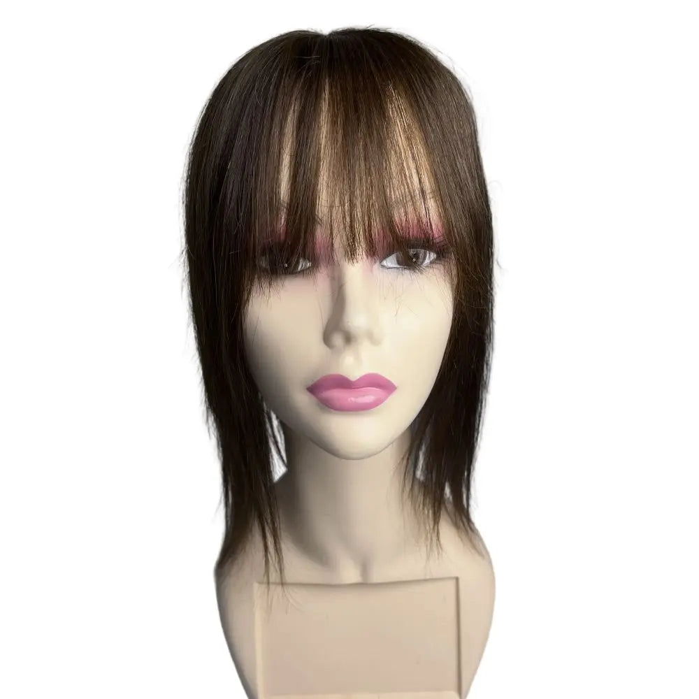 Anemone Lace Base Human Hair Toppers Brazilian Natural Hairpiece Clip In Extension For Hair Volume Non-Remy