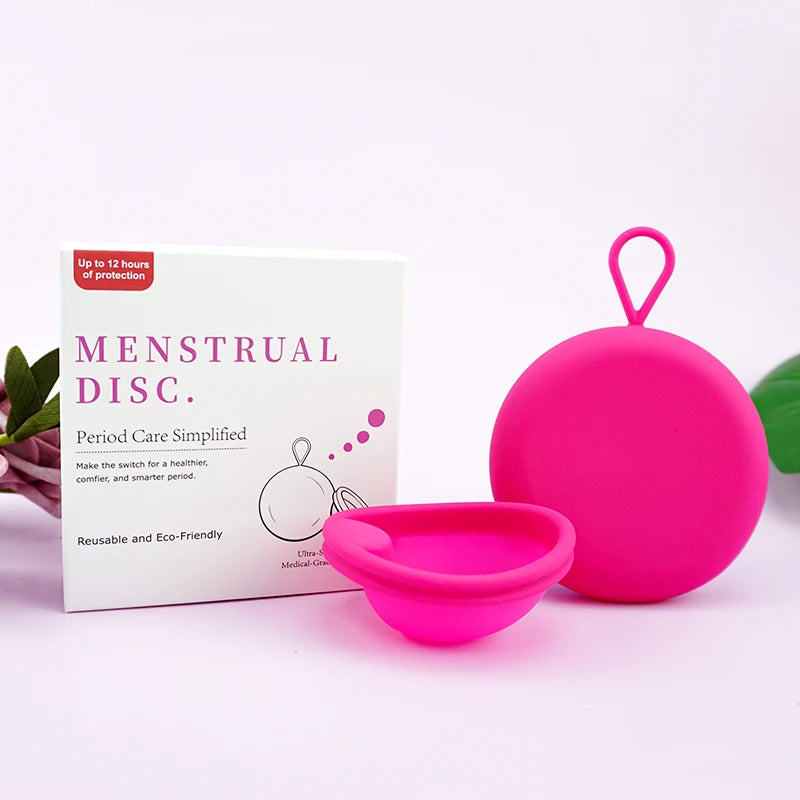 Soft Silicone Lady Cup Reusable certified Disc Accessories Bowls With Storage Case Kit Women Health Care Feminine Hygiene