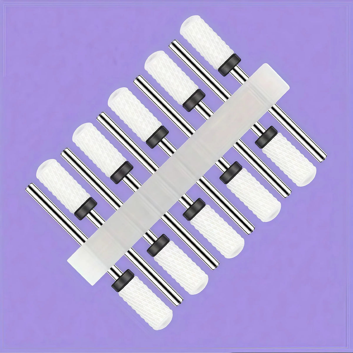 10pcs Ceramic Nail Buffering Heads for Perfect Nail Finish Professional Grade Ceramic Material for Smooth And Shiny Nails