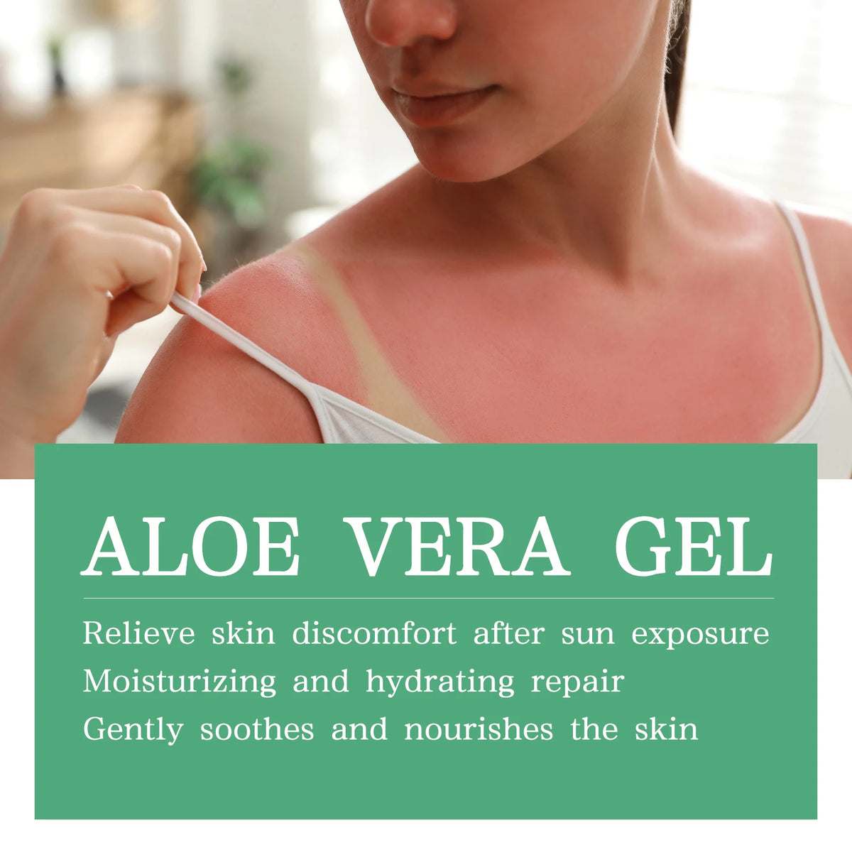 OUOHE Aloe Vera After-Sun Repair Gel Deeply Hydrates and Refreshes the Skin Relieves Post-Sun Redness Repairs and Moisturizes