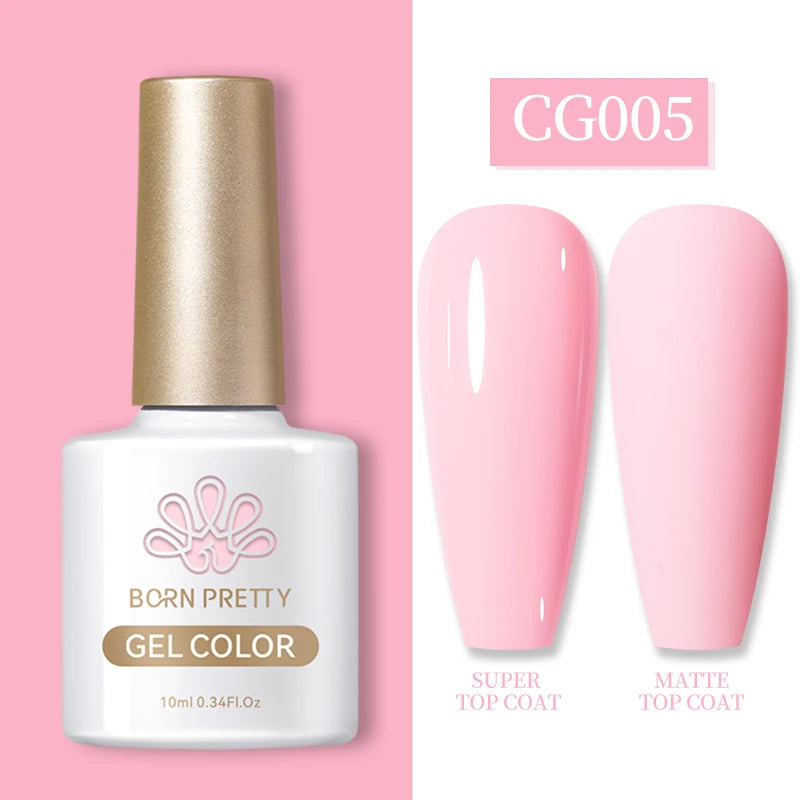 BORN PRETTY 10ml Gel Nail Polish Gel 130 Colors Semi Permanent Solid Nail Gel Varnish Soak Off UV Gel for Base Top Coat