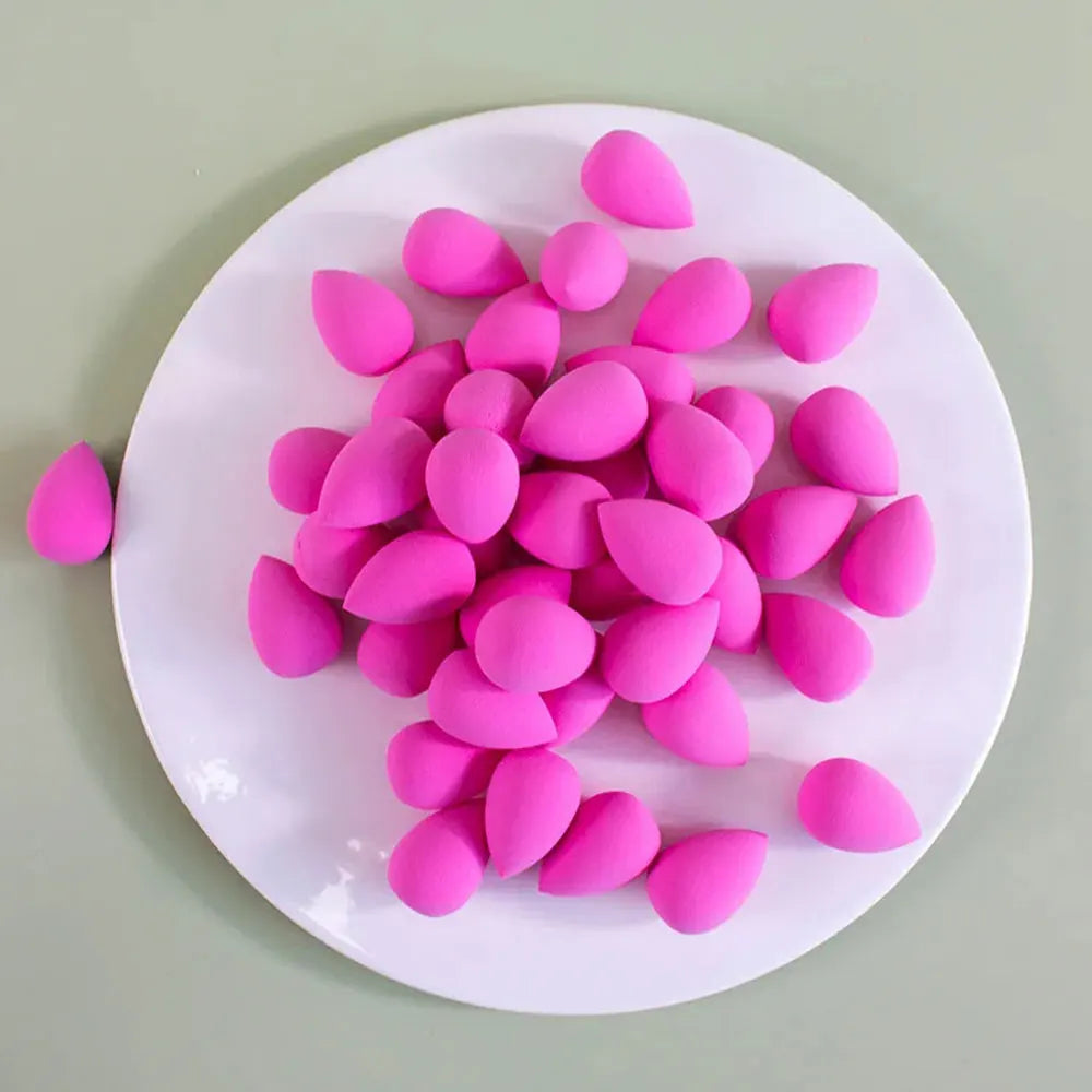 5/15pcs Mini Makeup Sponge Wet&Dry Dual-use Beauty Sponge Pink Slanted Droplet Shaped Makeup Powder Puff Beauty Tools