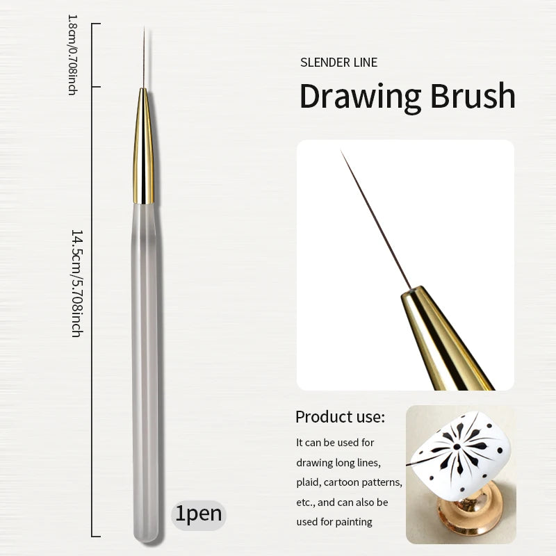 RSNAIL 1/2/5pcs Nail Art Brush Elasticity Sweep Brush DIY Gradient Nail Art Painting Pen Drawing Manicure Nail Tool Accessories