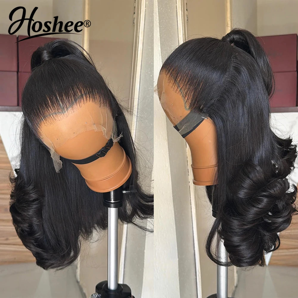 Hoshee  Hair Layered body wave 13x4Glueless Wigs Human Hair Ready To Wear Preplucked Wear And Go Wig Lace Front Wigs PreCut Lace