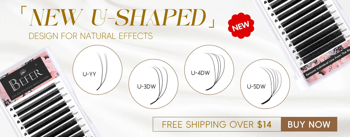 Befer Cilios YY/3D/4D/5D/6D W Shaped Fake Eyelashes Extension Technologic Fiber High Quality Soft Natural Professional