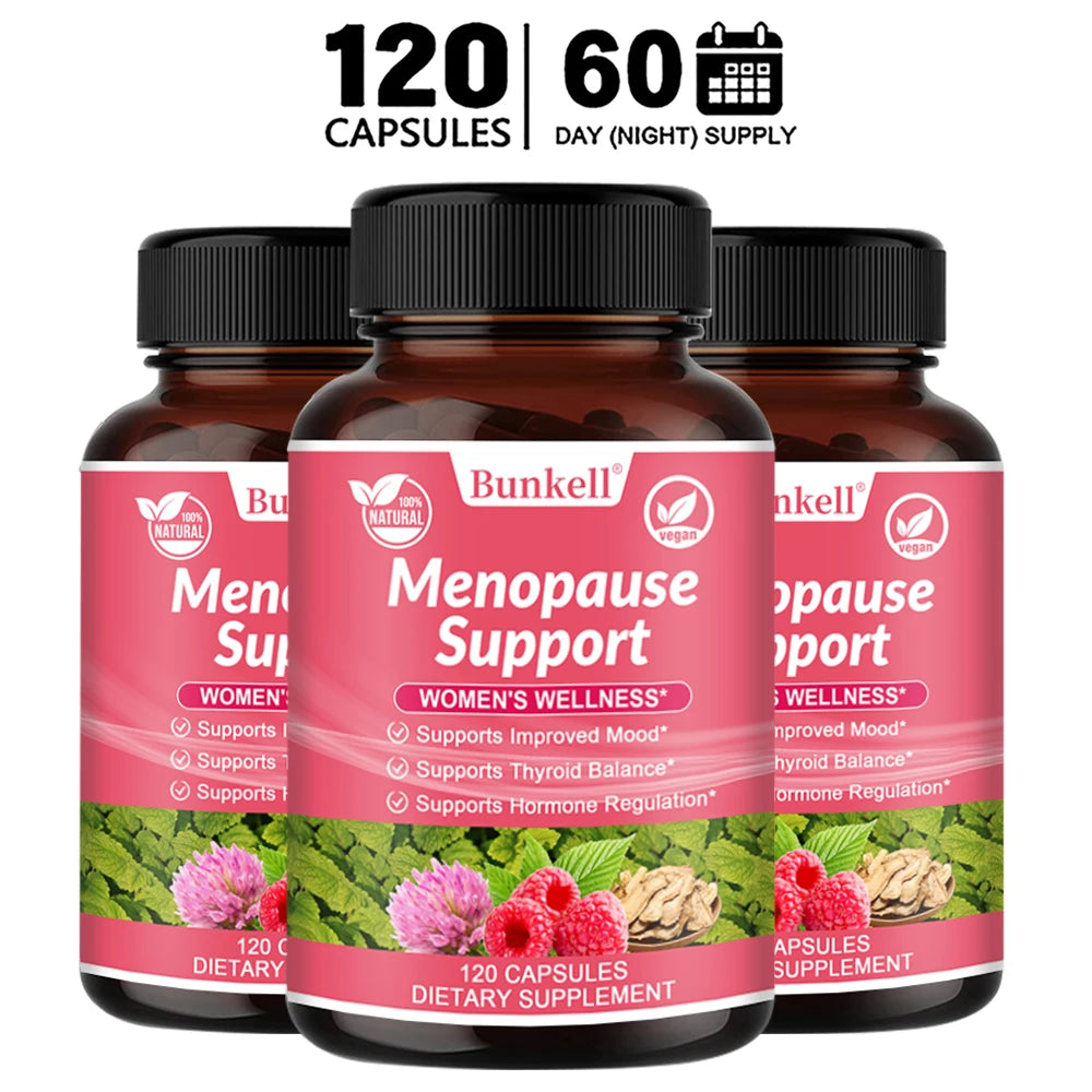 Menopause Support Supplements for Women Can Relieve Hot Flashes, Night Sweats, Mood Swings, Low Energy and More.