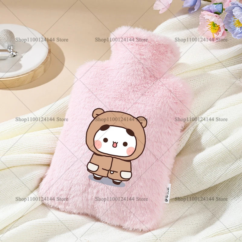 1000ml Bubu Dudu Yier Bear Panda Hot Water Bag Removable Winter Water Bottle Cover for Hot Water Can Be Reused Lady Belly Warmer