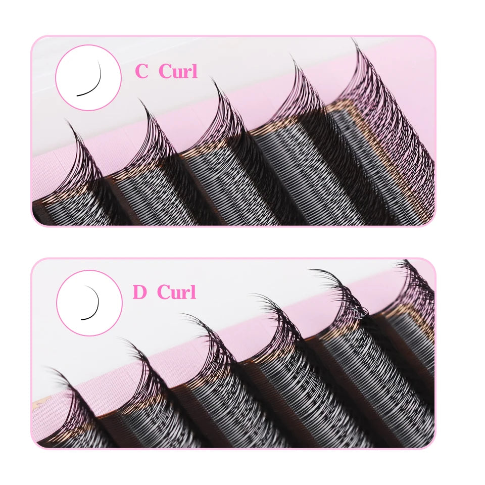 AGUUD Automatic Flowering 2D 3D 4D 5D W Shape Premade Fans Eyelash Extensions Natural Soft Individual Lashes Makeup Cilia