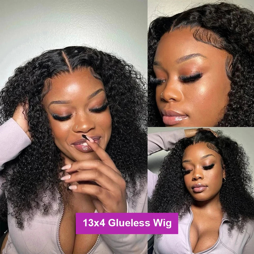 Brazilian Water Curly Lace Front Wig Short Bob Glueless Wigs Human Hair Deep Wave 13X6 Hd Lace Frontal Wig For Women 250 Density