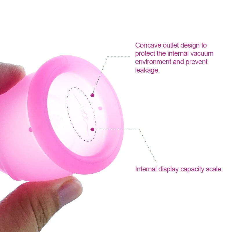 Menstrual Cup With Storage Case Medical Silicone Menstrual Cup Sterilizer Cup Women's Health Care Period Accessories Kit