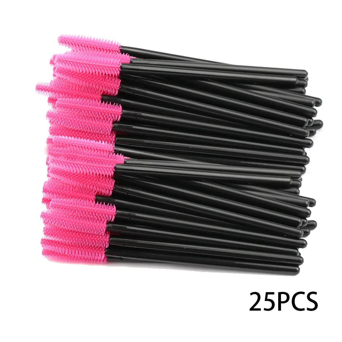 25/50PCS Eyelash Brush Silicone Gel Eyelashes Brushes Mascara Wands Applicator Spoolers Lashes Cosmetic Brushes Makeup Tools