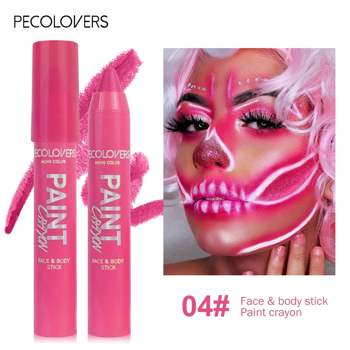 Face & Body Paint Sticks Body Paint Glow in The Dark Under UV Lights Face Painting Crayon Sticks Party Halloween Makeup