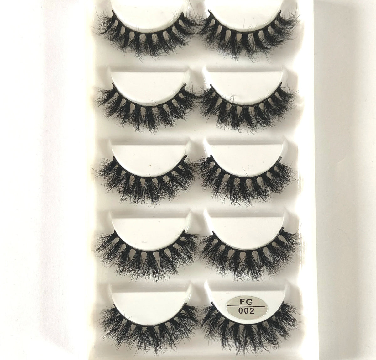 HBZGTLAD 5Pairs Handmade Mink Lashes Short False Eyelashes Dense Natural Long Messy Eye Lashes Reusable Stage Makeup Eyelashes