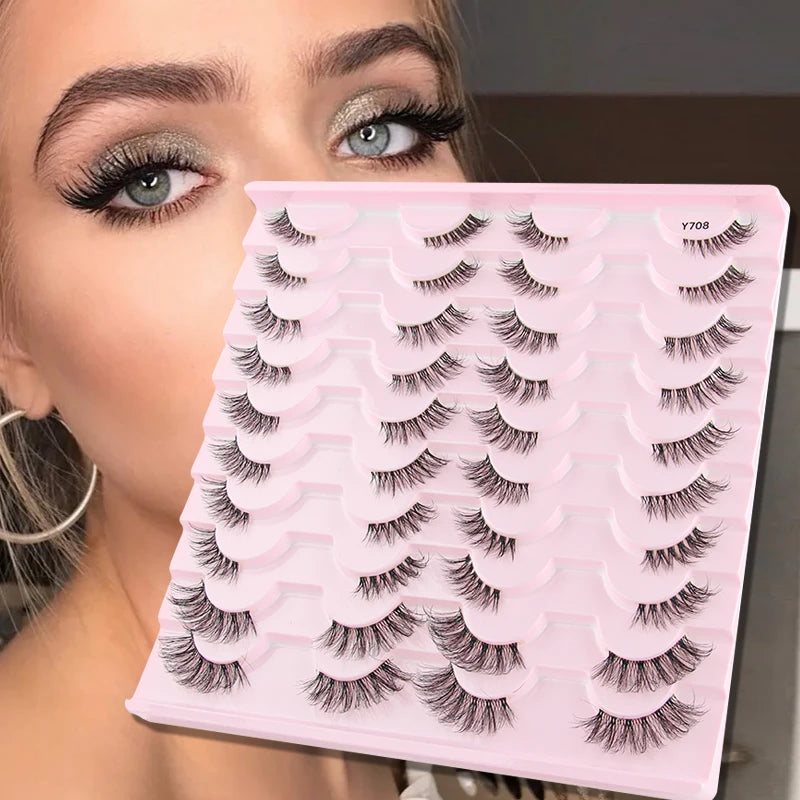 YSDO 5/10 Pairs Natural Eyelash Extension Hand Made Maquilagem Fluffy Fake Half Lashes Soft 3D Mink Lashes Makeup Faux Cilios