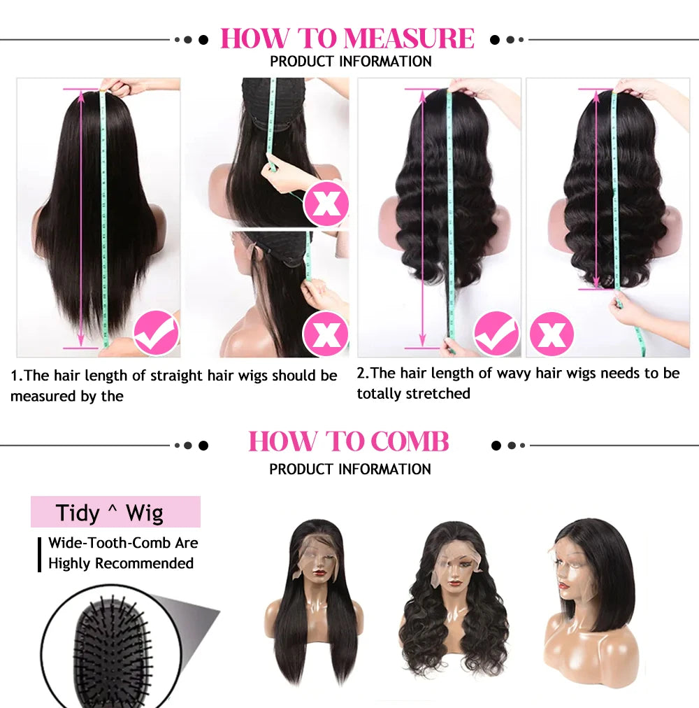 13x4 Lace Front Wig Bob Human Hair Brown Straight 180% Full Density Transparent Lace Frontal Wigs Bob Hair Lace Front Wig