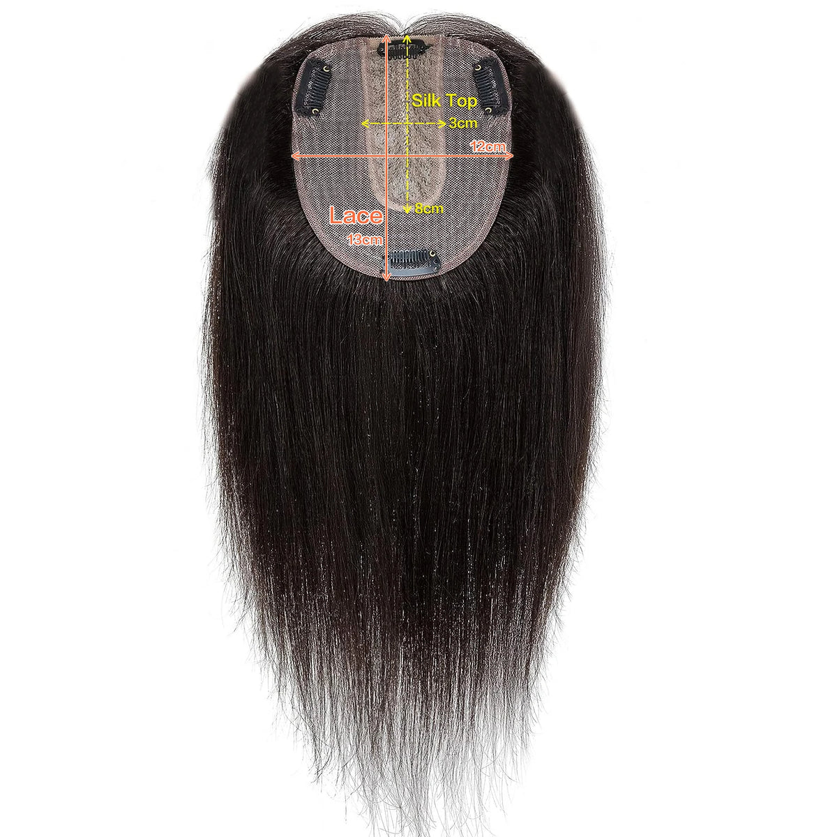 Silk Base Women Toupee Human Hair Wig 12x13cm 100% Brazilian Human Remy Hair System Silk Top Machine Made Women Topper Hairpiec
