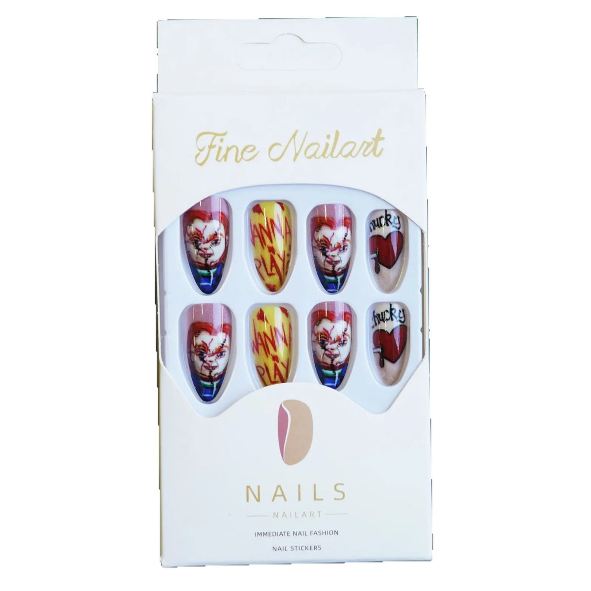 2025 Halloween False Nails European Ghost Witch Pumpkin Almond Fake Nails Tips Wearable Detachable Press on Nails for Women