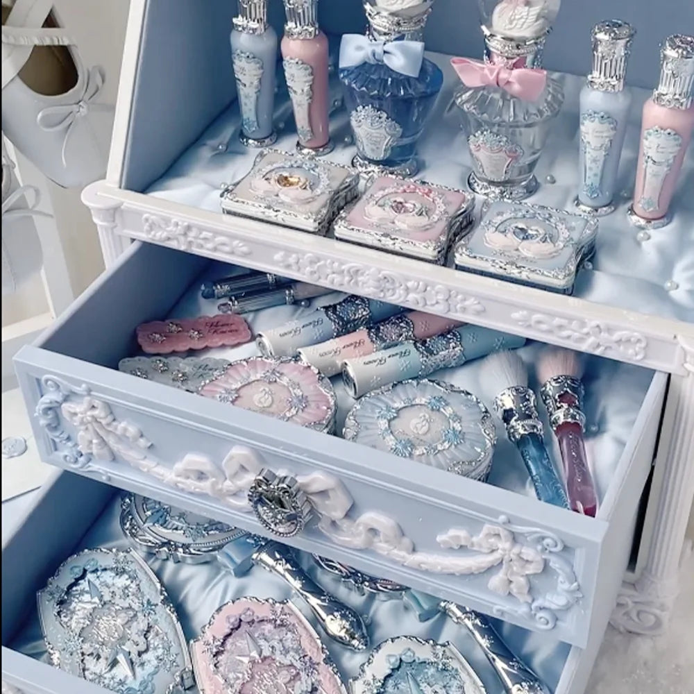 Snowflake Ballet Series Large Box Cosmetic Case Knight Unicorn Series Cosmetics Storage Empty Box Original Box Shipped