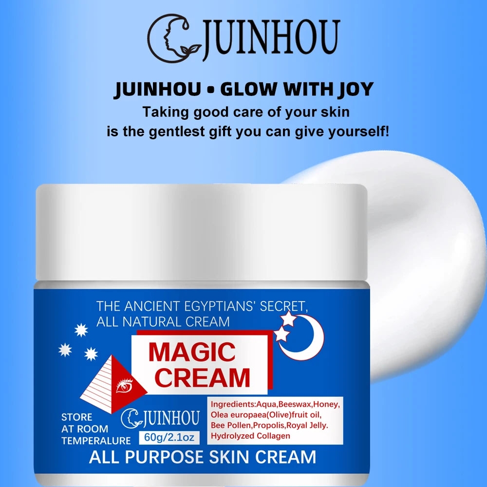 JUINHOU Bee Royal Jelly Face Cream Glutathione Kojic Acid Vitamin C Multi Peptide Anti Aging Moisturizer For Dry Mature Skin