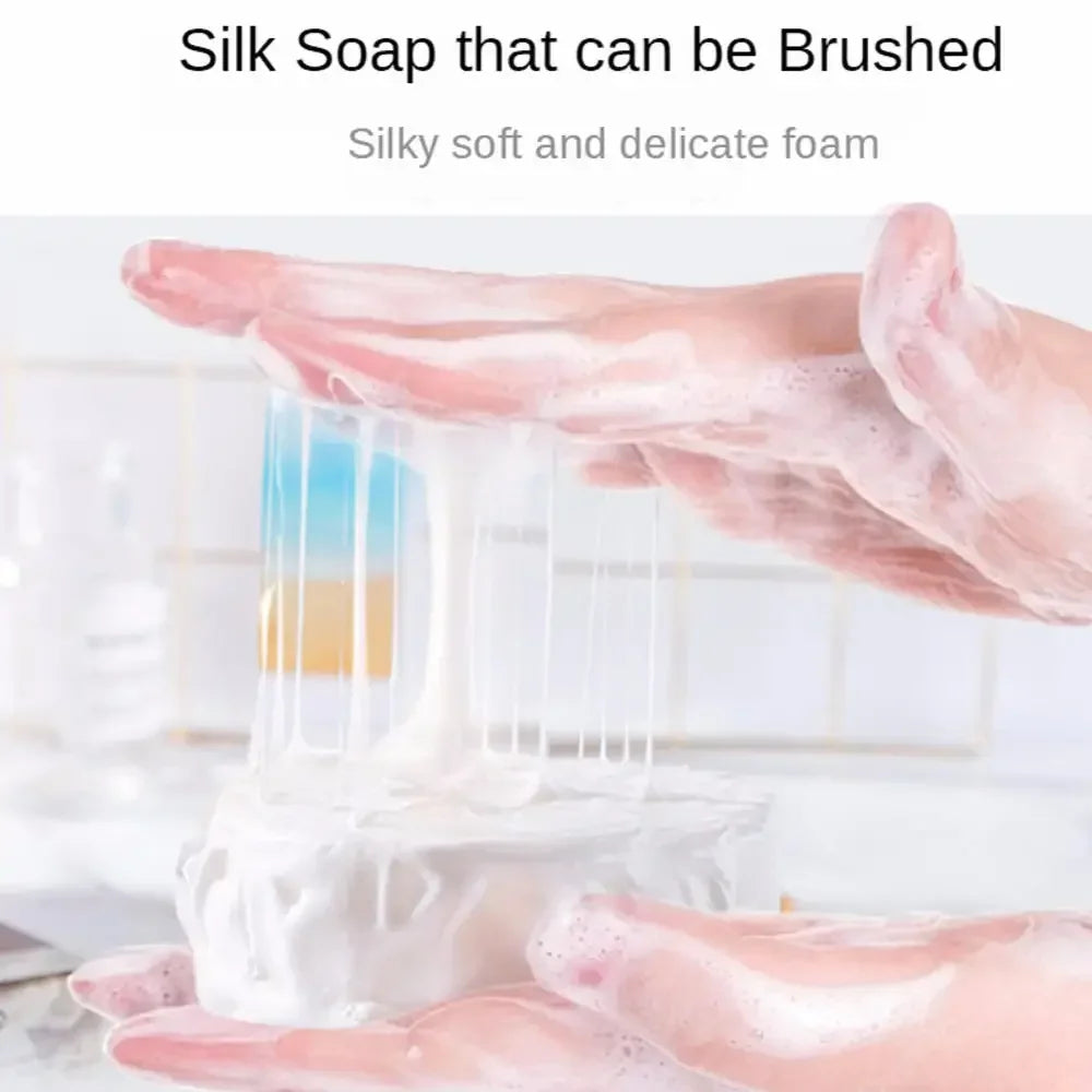 Goat Milk Silk Handmade Soap 60g Moisturizing Skin Care Cleansing Facial Soap Remove Acne Remove Shrink Face Cleaner Body Wash