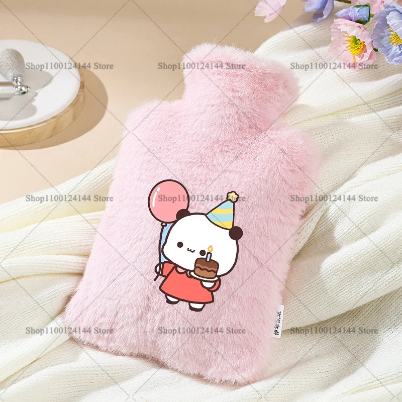1000ml Bubu Dudu Yier Bear Panda Hot Water Bag Removable Winter Water Bottle Cover for Hot Water Can Be Reused Lady Belly Warmer