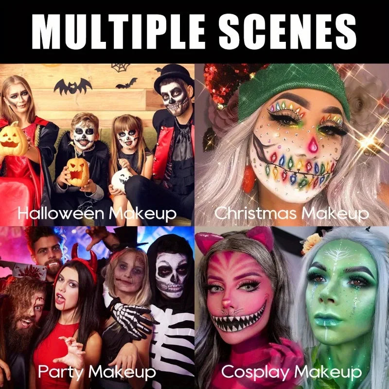 Face & Body Paint Sticks Body Paint Glow in The Dark Under UV Lights Face Painting Crayon Sticks Party Halloween Makeup
