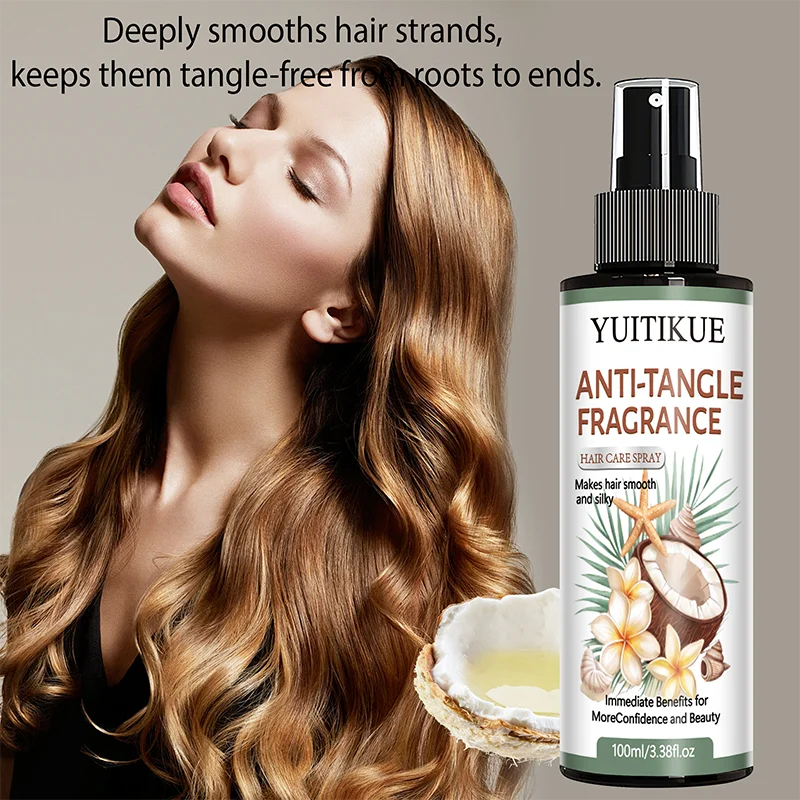 YUITIKUE Coconut Argan Oil Hair Care Spray - Detangle, Moisturize & Add Shine to All Hair Types
