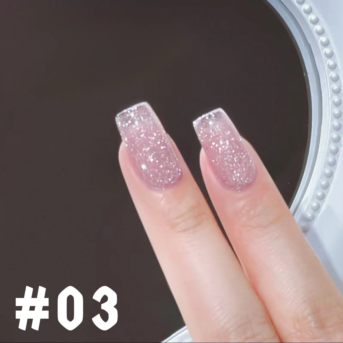 MN 1-9PCS Pink Blue White Green Color Series Gel Nail Polish With Strobe Glitter Brocade Diamond Gel Polish