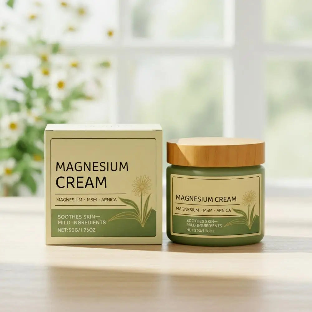 50g Natural Plant Hydrating Moisturize Cream Magnesium MSM Arnica Body Butter Non-Greasy Gentle Daily Barrier Repair Face Cream