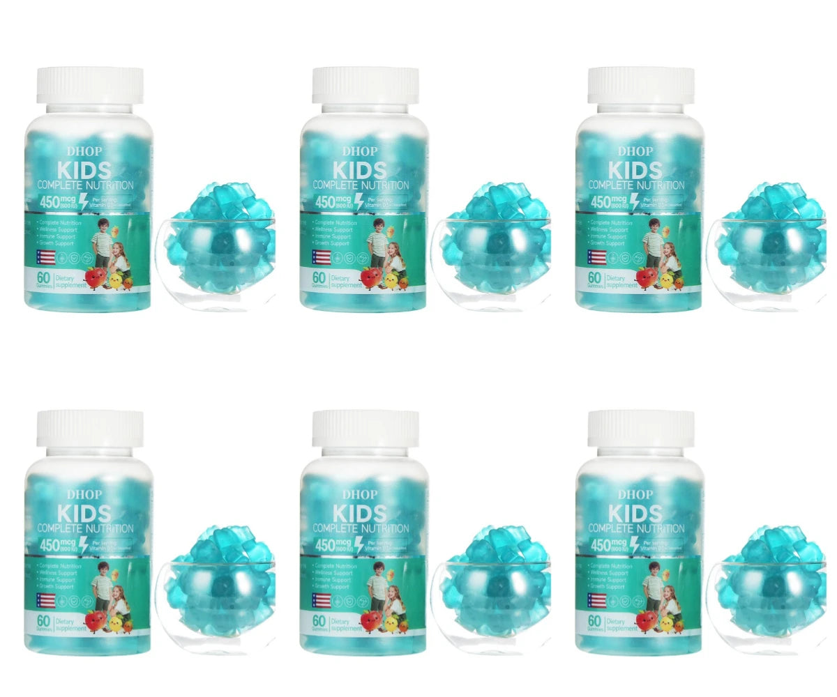 DHOP Kids Multivitamin Gummies Vitamin D3 C Zinc B Vitamins Immune Support Daily Wellness Nutrition Fruit Flavor 60 Gummies