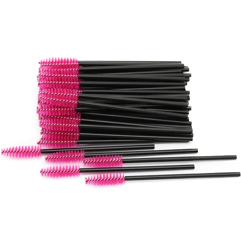 50PCS Disposable Eyelash Mascara Brushes for Eye Lashes Extension Eyebrow and Makeup Eyelashes Brush Cosmetic Make Up Tool