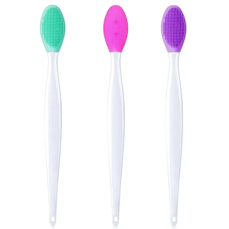 1-5pcs Skin Care Lip Exfoliating Facial Cleansing Face Scrub Nose Brush Blackhead Remove Silicone Double-Sided Skin Care Tool