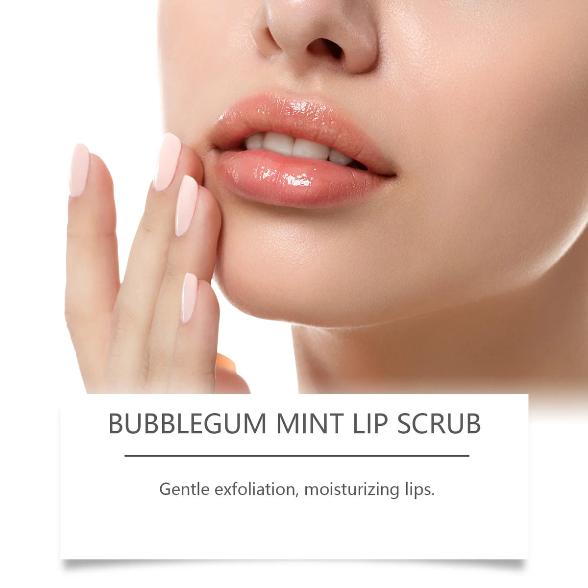 Strawberry Mint Lip Exfoliator Sea Salt Scrub Gentle Polishing For Chapped Peeling Lips Smoothing Lip Prep Before Lipstick