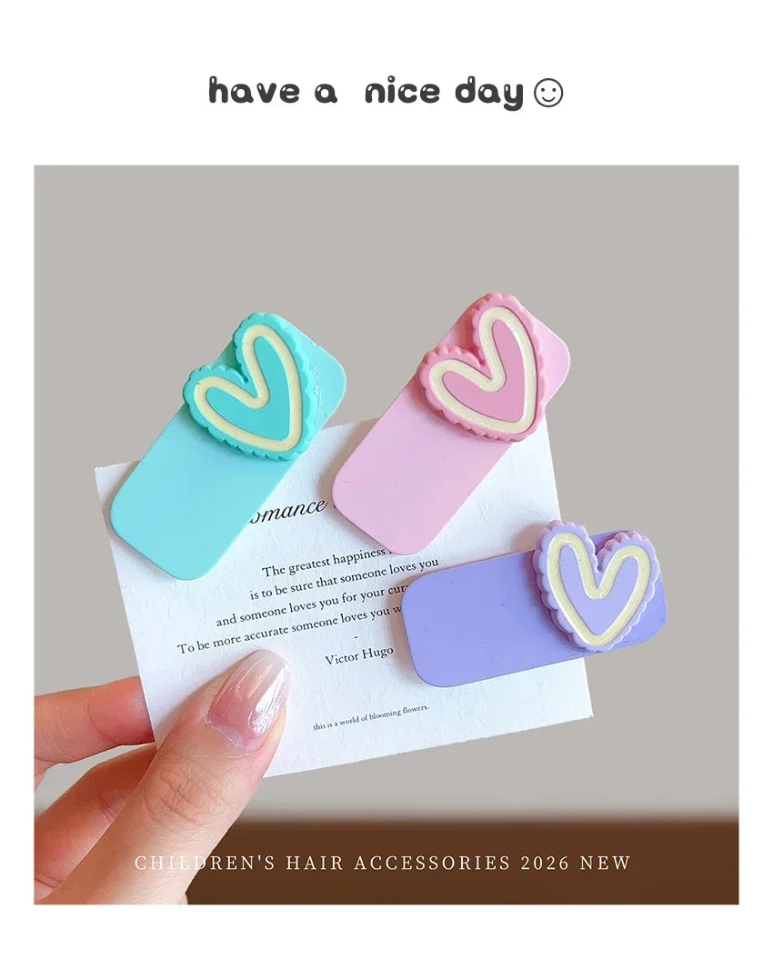 2026 New 5PCS/SET Korean Sweet Style Cute Bow Cloud Wave Hair Clips  No Hurt Hair BB Clips for Baby Girls Toddler Accessories