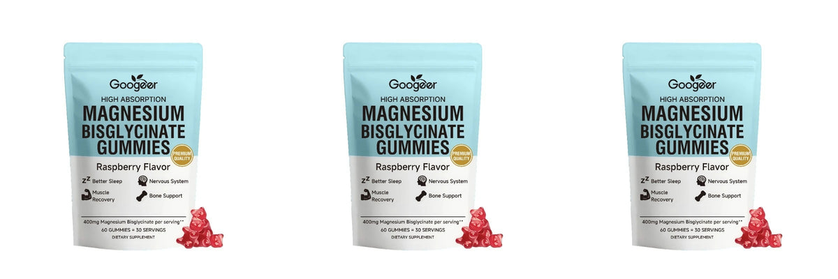 Magnesium Bisglycinate Gummies Raspberry Flavor, 400mg Magnesium, Vitamin D3 Zinc, High Absorption, 60 Count Daily Supplement