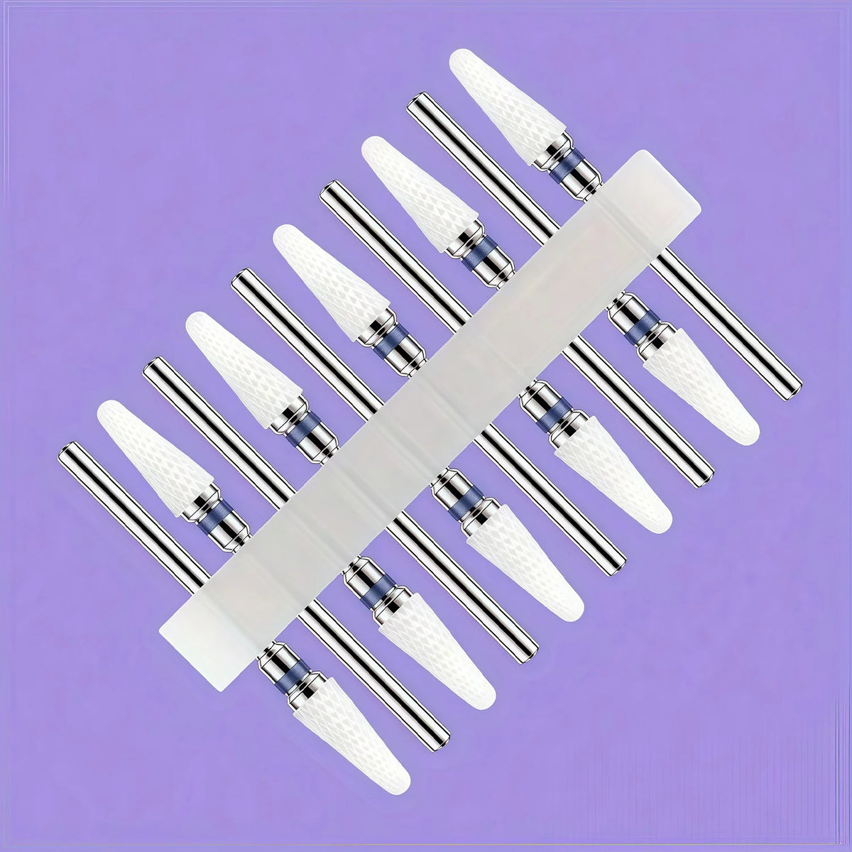 10pcs Ceramic Nail Buffering Heads for Perfect Nail Finish Professional Grade Ceramic Material for Smooth And Shiny Nails