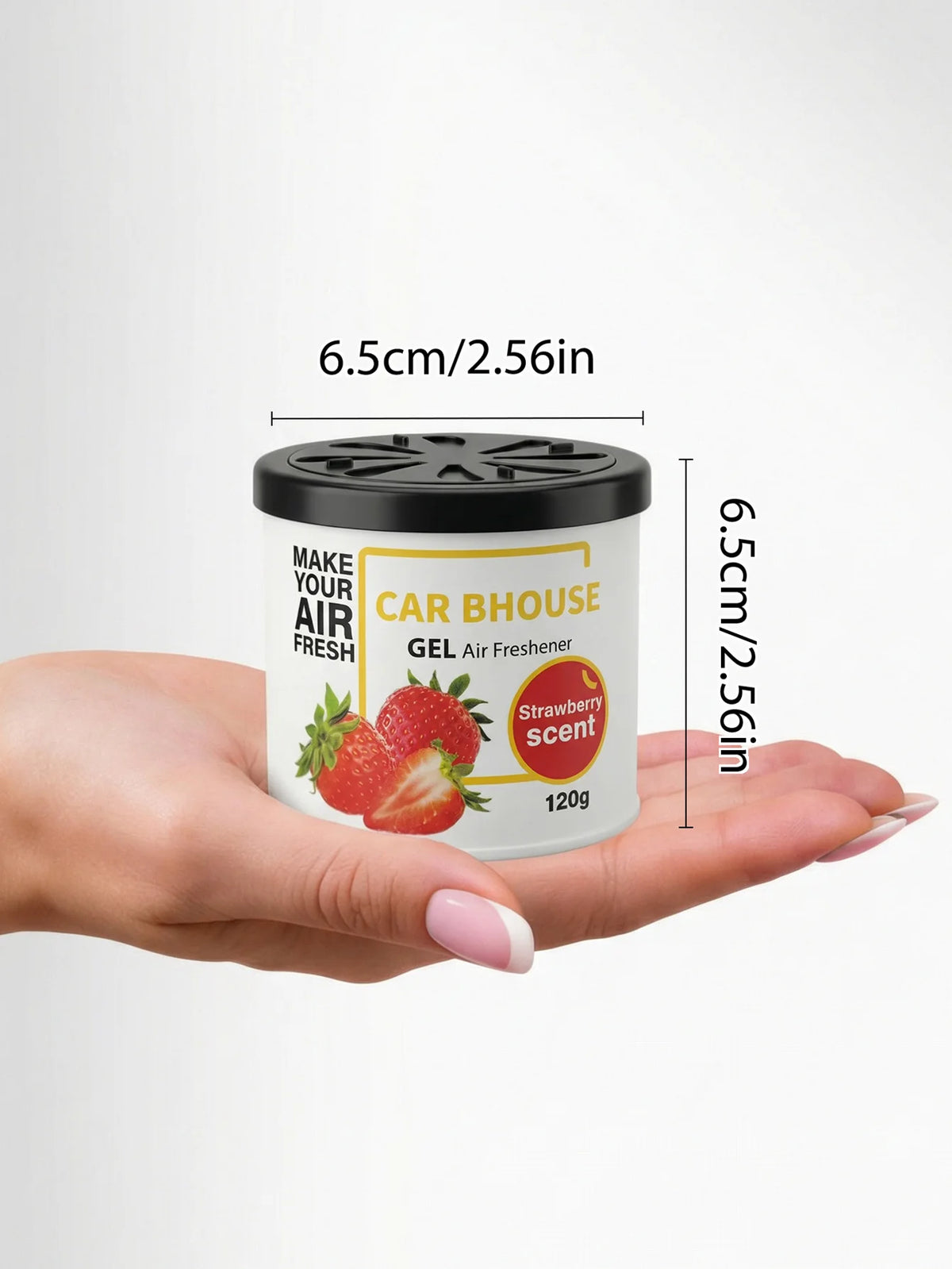 Dual-Purpose Air Freshening Gel for Cars and Homes, 120g with Fruity and Floral Fragrance, Providing Long-Lasting Scent.
