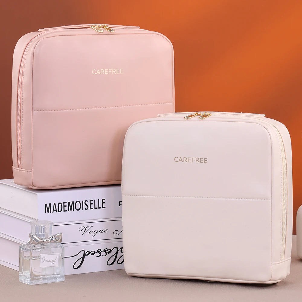 Portable Standing Up Bag Large Capaci Travel Waterproof Toiletry Storage Bag for Brues Cosmetic Tools Women's Makeup Organizer