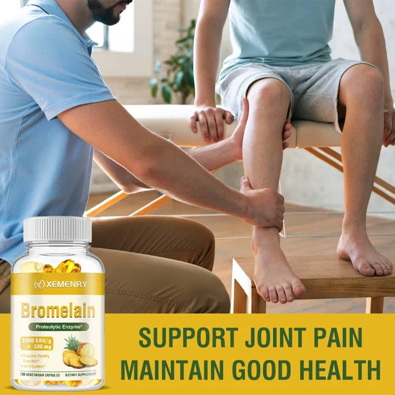 Bromelain Capsules - Supports Joint Health, Improves Digestive Health, Relieves Pain, and Boosts Immunity