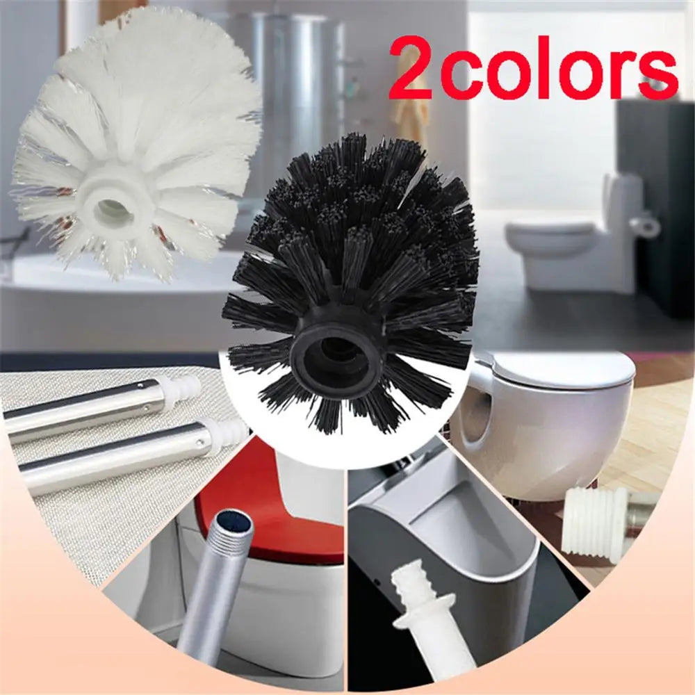 Universal Replacement Toilet Brush Head Holder White Black Clean Spare Tools Toilet Bowl Brush Home Bathroom Supplies