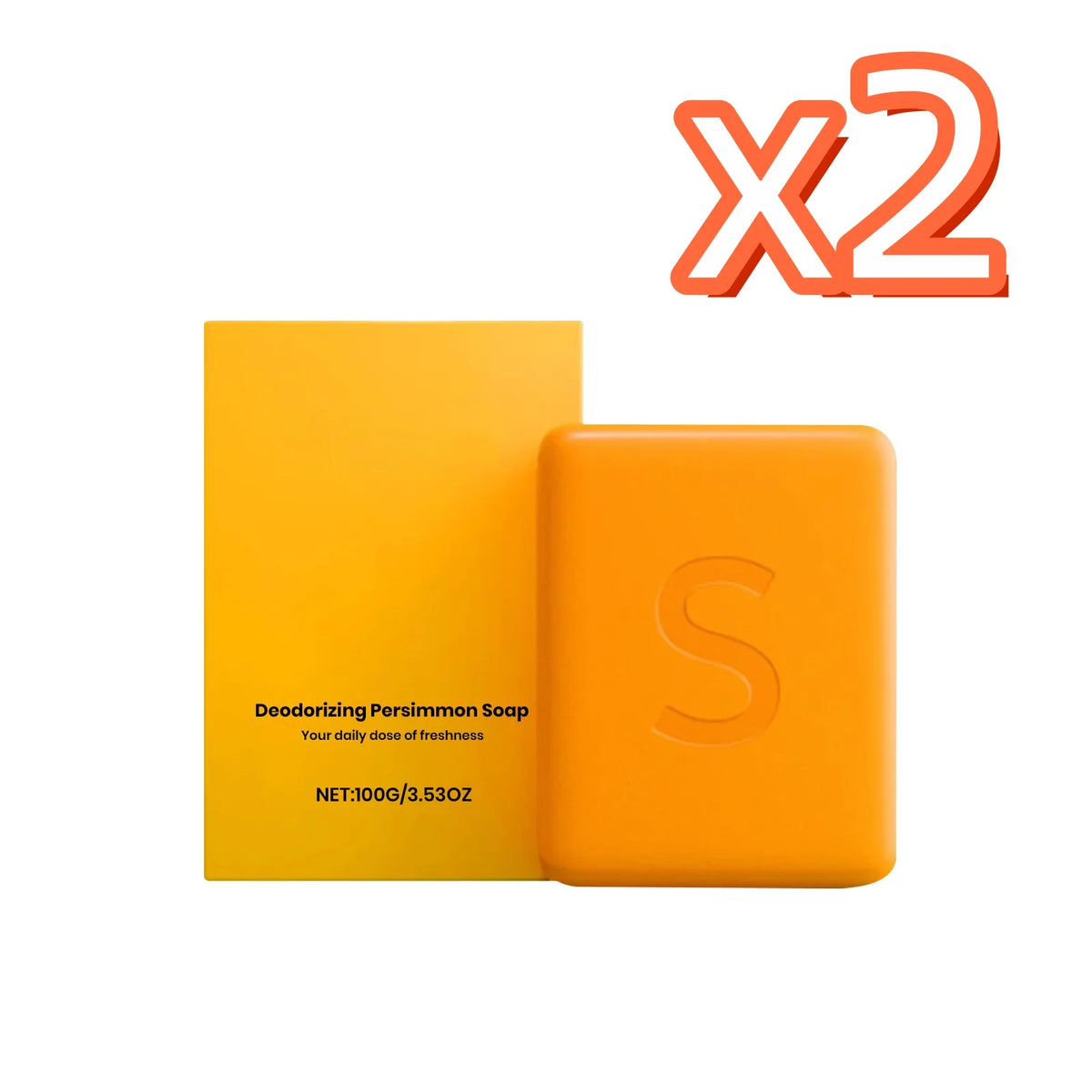Persimmon Bath Soap Deep Cleanse Remove Body Excess Oil Refresh Skin Moisturize Skins Fruity Scent Bathing Experience Soap Bar