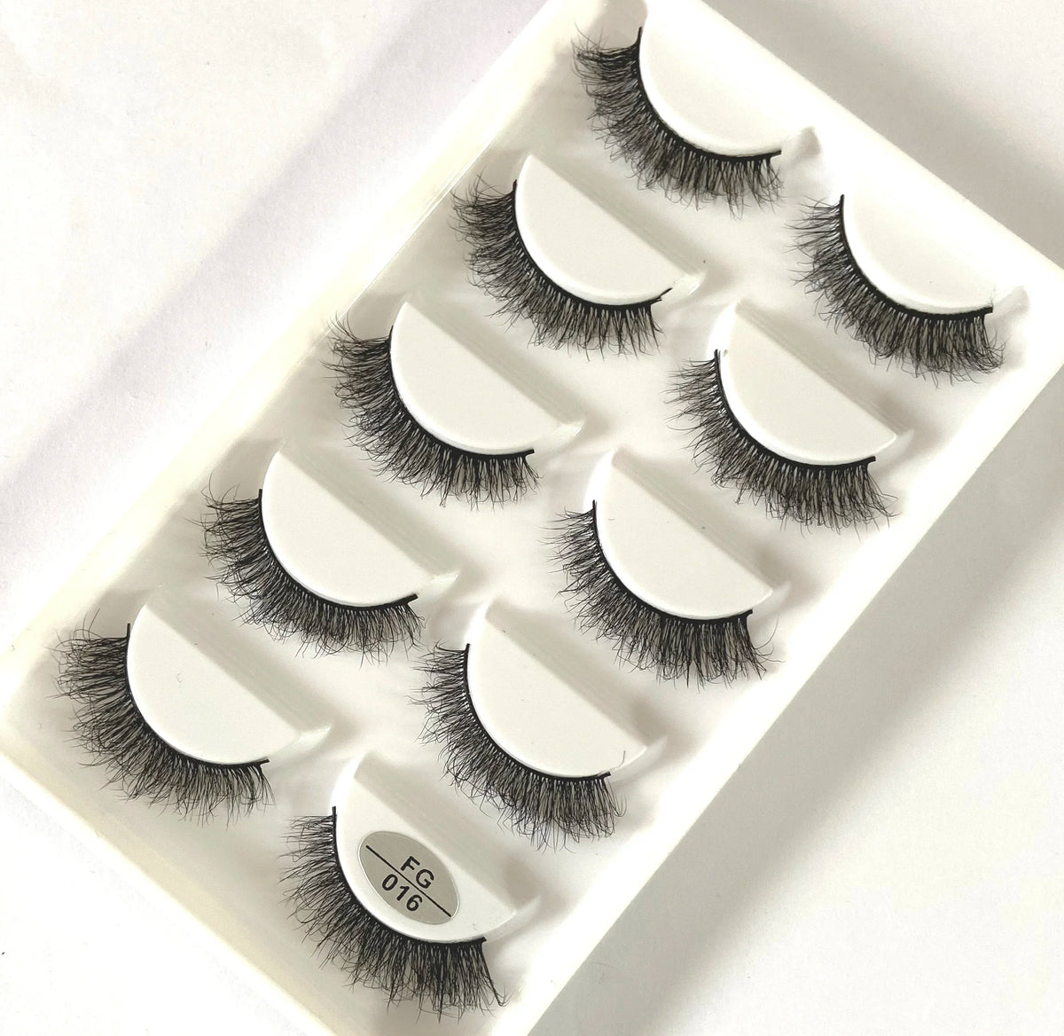 HBZGTLAD 5Pairs Handmade Mink Lashes Short False Eyelashes Dense Natural Long Messy Eye Lashes Reusable Stage Makeup Eyelashes