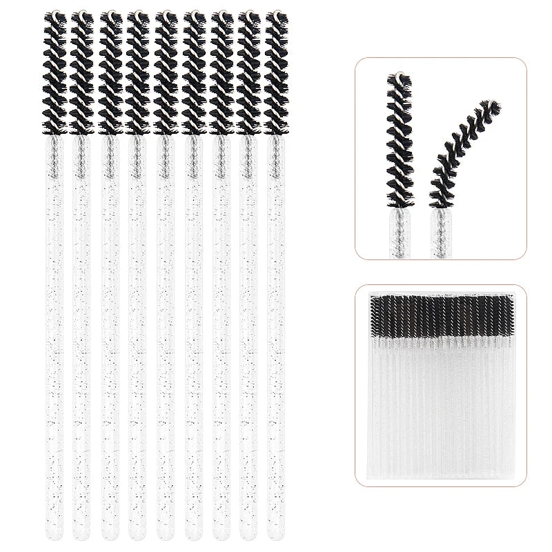 50pc Disposable Eyelash Makeup Brush Mascara Wands Micro Brushes Cosmetics Microbrush Eyebrow Applicator Lash Extension Supplies