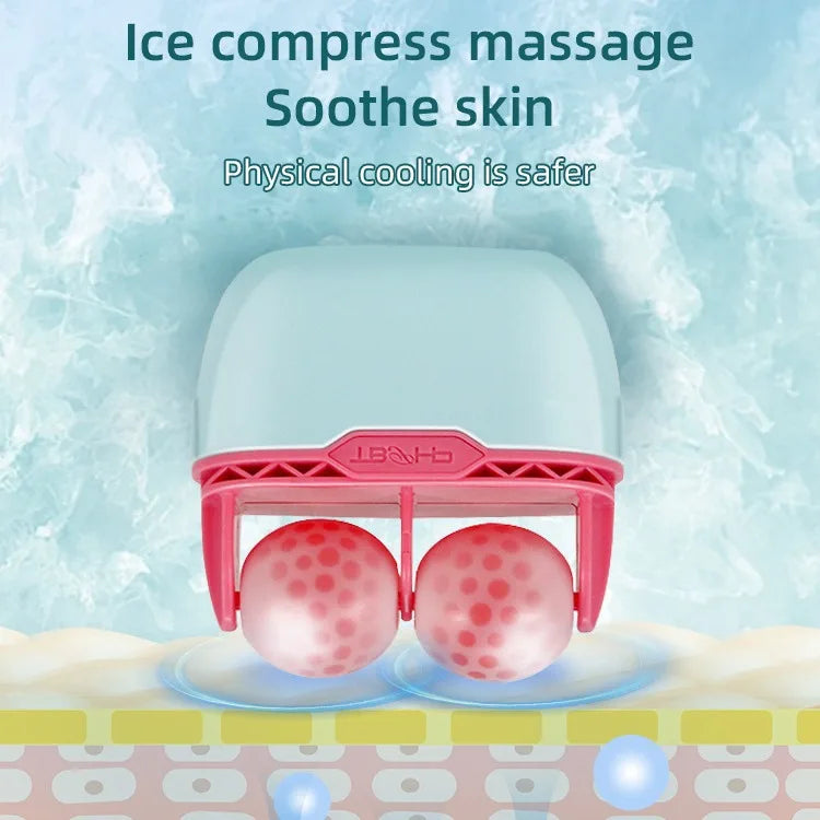 Double Head Ice Roller Facial Massager for Face & Eyes Cooling Skin Care Tool Portable Beauty Roller for Daily Skincare Routine