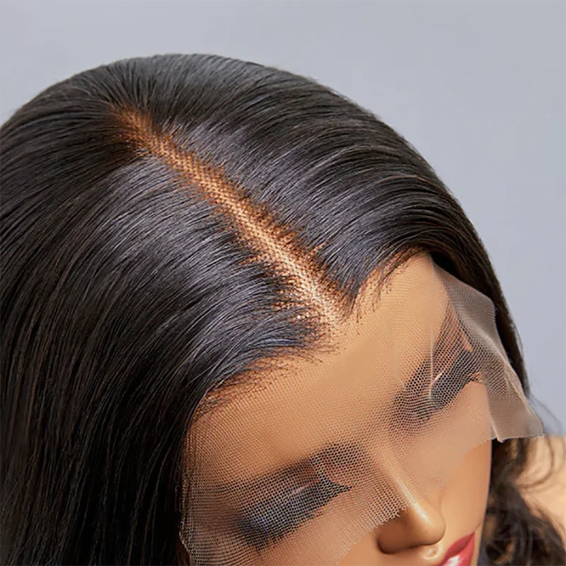 HD Straight Lace Front Wig Layered Wigs Reddish Brown Layered Cut Lace Wigs Copper Red Synthetic Butterfly Haircut Glueless Wigs