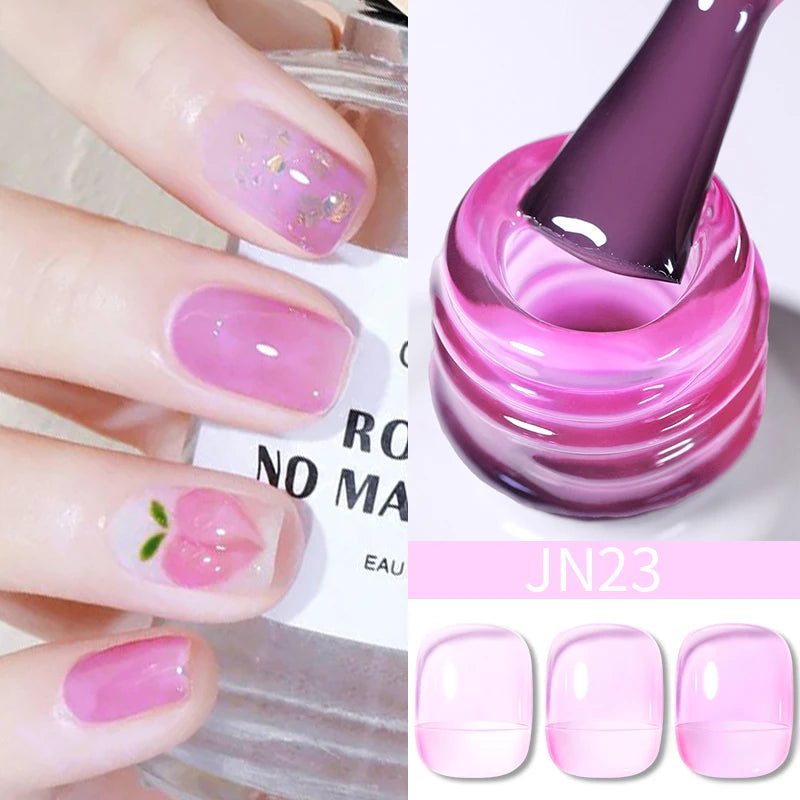 BORN PRETTY Water Light Cat Magnetic Gel Nail Polish Nude Milk White Jelly Color Semi Permanent Soak Off UV LED Gel Varnish DIY